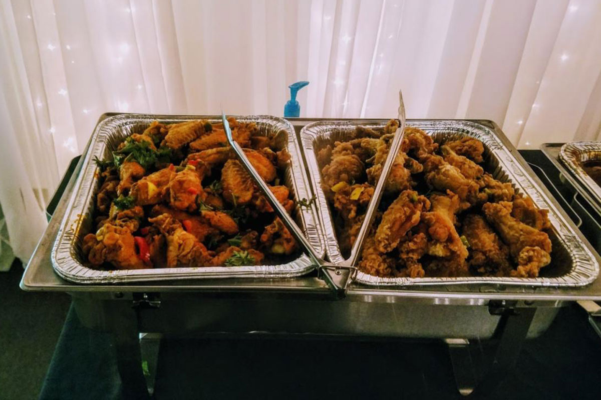 Buffet spread prepared by Coozie’s